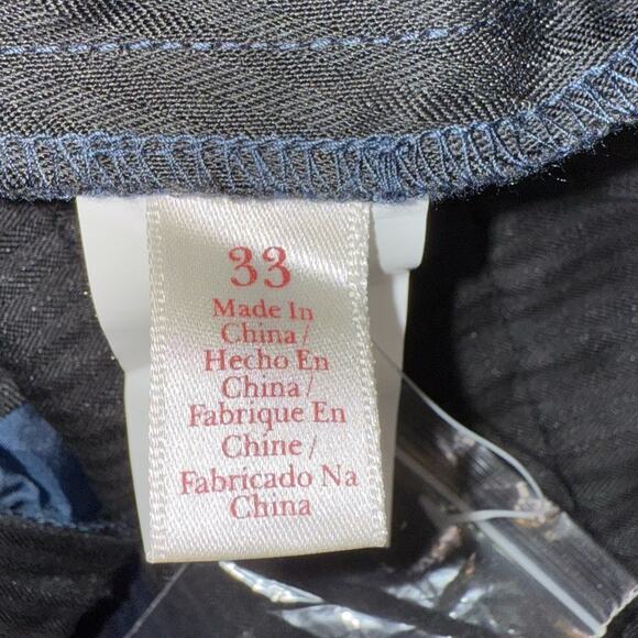 Original Penguin NWT Men's Margate Slim Fit Pants Navy Red & Gray Plaid Size 33 - Picture 6 of 9